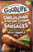Mängden socker i Cauliflower &mature cheddar sausages