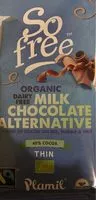 Mängden socker i Organic Dairy Free Milk Chocolate Alternative