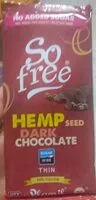 Mängden socker i So free hemp seed dark chocolate