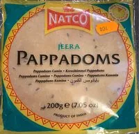 Mängden socker i Pappadoms cumin