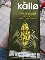 Mängden socker i Kallo Organic Thin Slice Lightly Salted Corn Cakes 130G