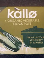 Mängden socker i kallo organic vegetable stock pots
