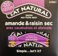 Mängden socker i Barres aux noix du Brésil & raisin sec