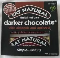 Mängden socker i Fruit and nut bars darker chocolate with almonds and apricots