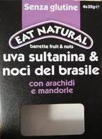 Mängden socker i Eat natural - barrette fruit & nuts