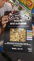 Mängden socker i Eat Natural Crunchy Breakfast Brazil & Sultanas