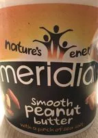 Mängden socker i Meridian Natural Smooth Peanut Butter - No Added Sugar - 1KG