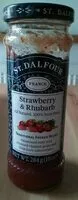 Mängden socker i St. Dalfour Strawberry and Rhubarb High Fruit Content Spread