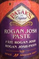 Mängden socker i Curry Rogan Josh Patak's