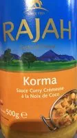 Mängden socker i Sauce Korma