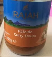 Mängden socker i Rajah pâte de curry douce