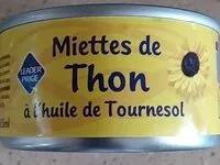Mängden socker i Miettes de thon à l'huile de tournesol