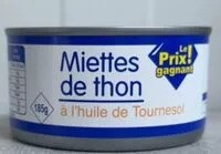 Mängden socker i Miettes de thon à l’huile de tournesol