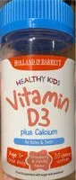 Mängden socker i Healthy kids vitamin D3 plus calcium
