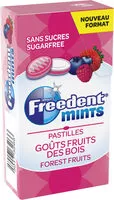 Mängden socker i Freedent mints fruits des bois