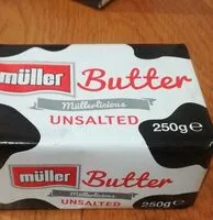 Mängden socker i Unsalted butter