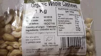 Mängden socker i Organic whole cashews