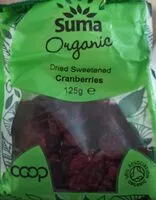 Mängden socker i Dried sweetened cranberries