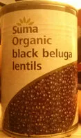 Mängden socker i Organic black beluga lentils