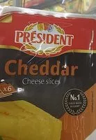 Mängden socker i Cheddar cheese slices