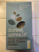 Mängden socker i Dorset Cereals tasty toasted spelt flaked muesli