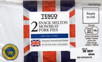 Mängden socker i 2 Melton Mowbray Pork Pies