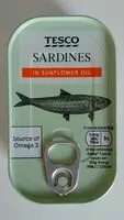 Mängden socker i Tesco Sardines in Sunflower Oil
