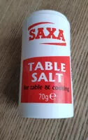 Mängden socker i Table salt