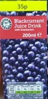 Mängden socker i Blackcurrant juice drink