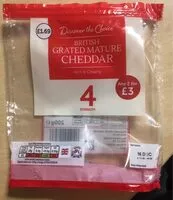 Mängden socker i British grated mature cheddar