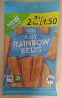 Mängden socker i Fizzy Rainbow Belts