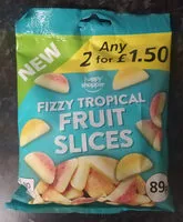 Mängden socker i Fizzy Tropical Fruit Slices