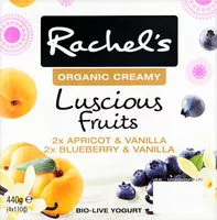 Mängden socker i Rachel's Luscious Fruits and Vanilla Yogurts
