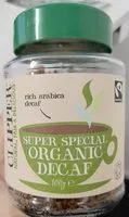 Mängden socker i Super special organic decaf coffee
