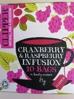 Mängden socker i Organic Cranberry & Raspberry Tea Bags