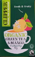 Mängden socker i Organic green tea & mango