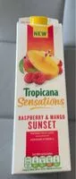 Mängden socker i Tropicana sensaitions raspberry and mango sunset
