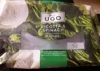 Mängden socker i Ricotta and spinach ravioli