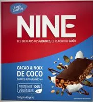 Mängden socker i Barres NINE Cacao & Noix de Coco