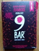 Mängden socker i 9bar Super Seeds Raspberry Cocoa Kick