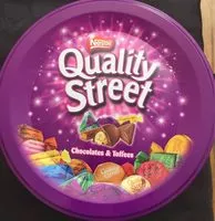 Socker och näringsämnen i Quality street