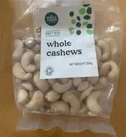 Mängden socker i Whole Cashews