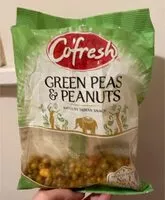 Mängden socker i Green peas and peanuts