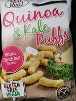 Mängden socker i Eat Real Quinoa & Kale Puffs White Cheddar
