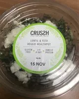 Mängden socker i Crush lentil and feta veggi healthpot