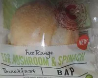 Mängden socker i Egg, mushroom & spinach bap