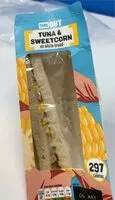 Mängden socker i Tuna & Sweetcorn on white bread