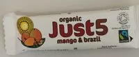 Mängden socker i Organic Just5 mango and brazil
