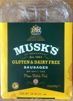 Mängden socker i Gluten and dairy free sausages