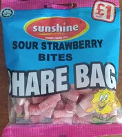 Mängden socker i Sour Strawberry Bites